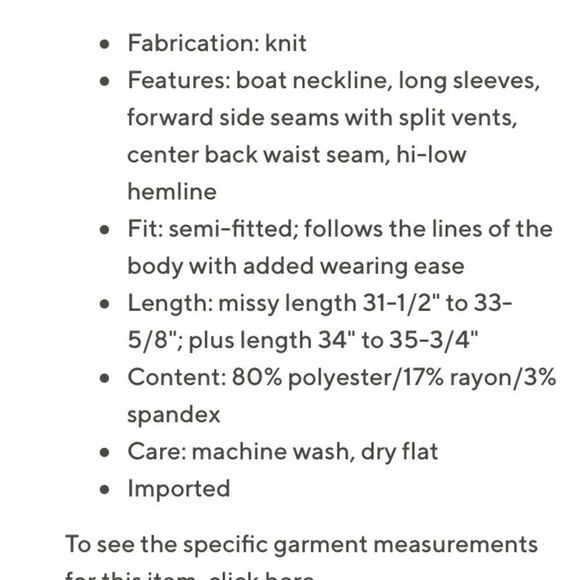 Lisa Rinna Collection Split Side Knit Tunic Top - Picture 7 of 7